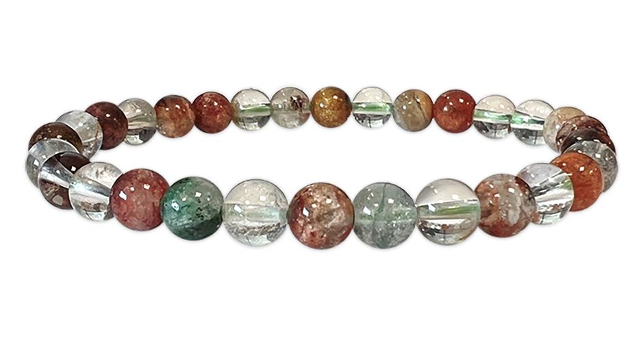 Lodolit Mehrfarbig - A Qualität - Perlenarmband 6 mm