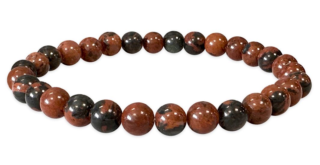 Mahogani Obsidian - AB Qualität - Perlenarmband 6 mm
