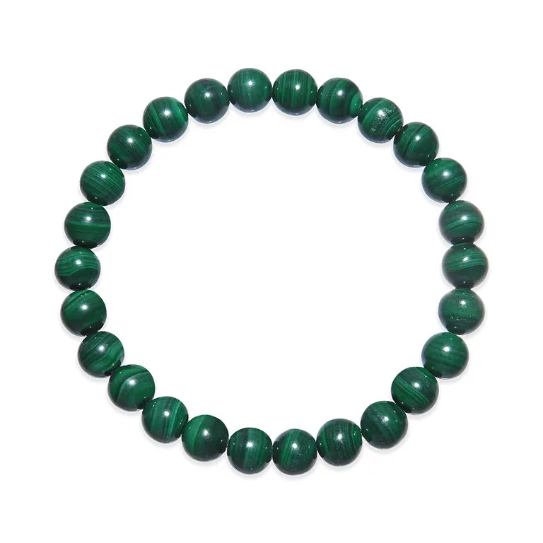 Malachit Edelsteinarmband - Kugel ø 8 mm - auf Elastikband Länge ca. 19 cm