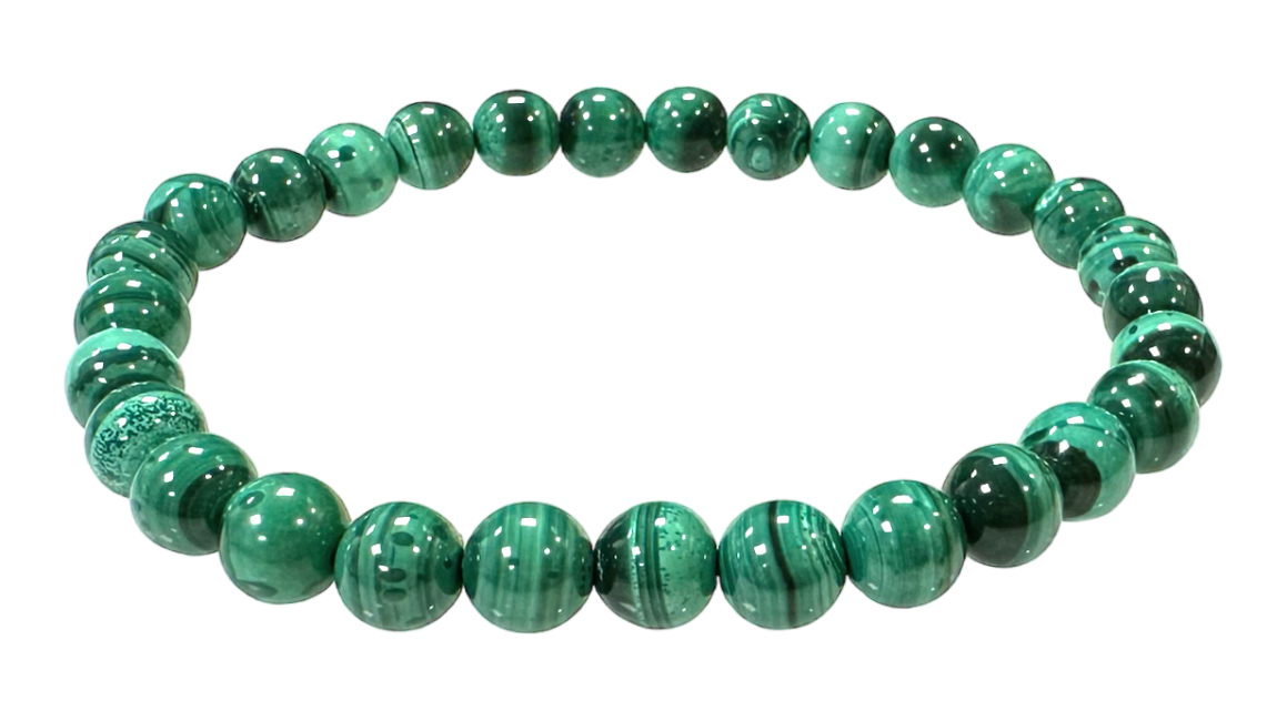 Malachit hell - AA Qualität - Perlenarmband 6,5-7,5 mm