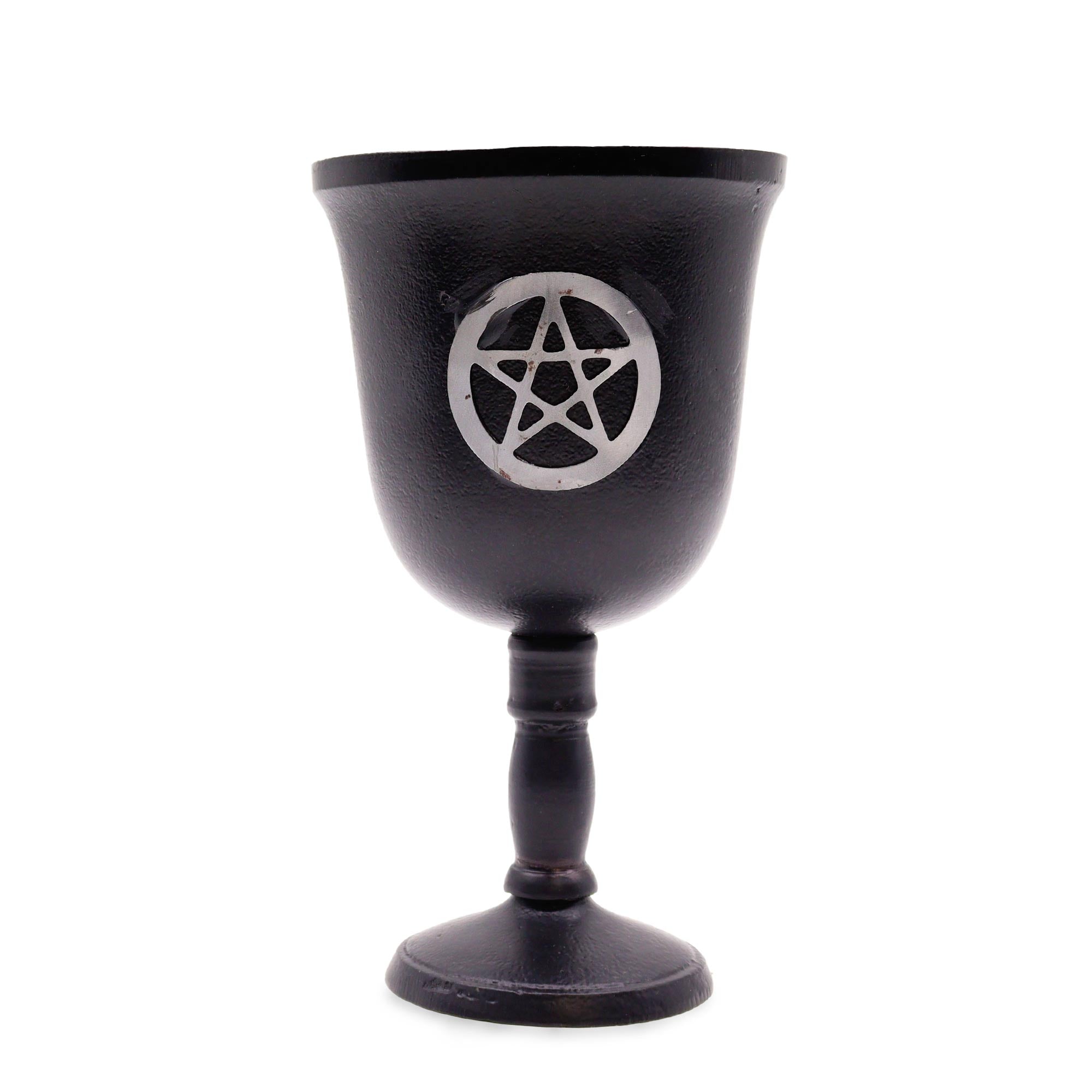 Massiver Eisen-Ritualkelch „Pentagramm“ – 20 cm (1,25 kg schwere Qualität)