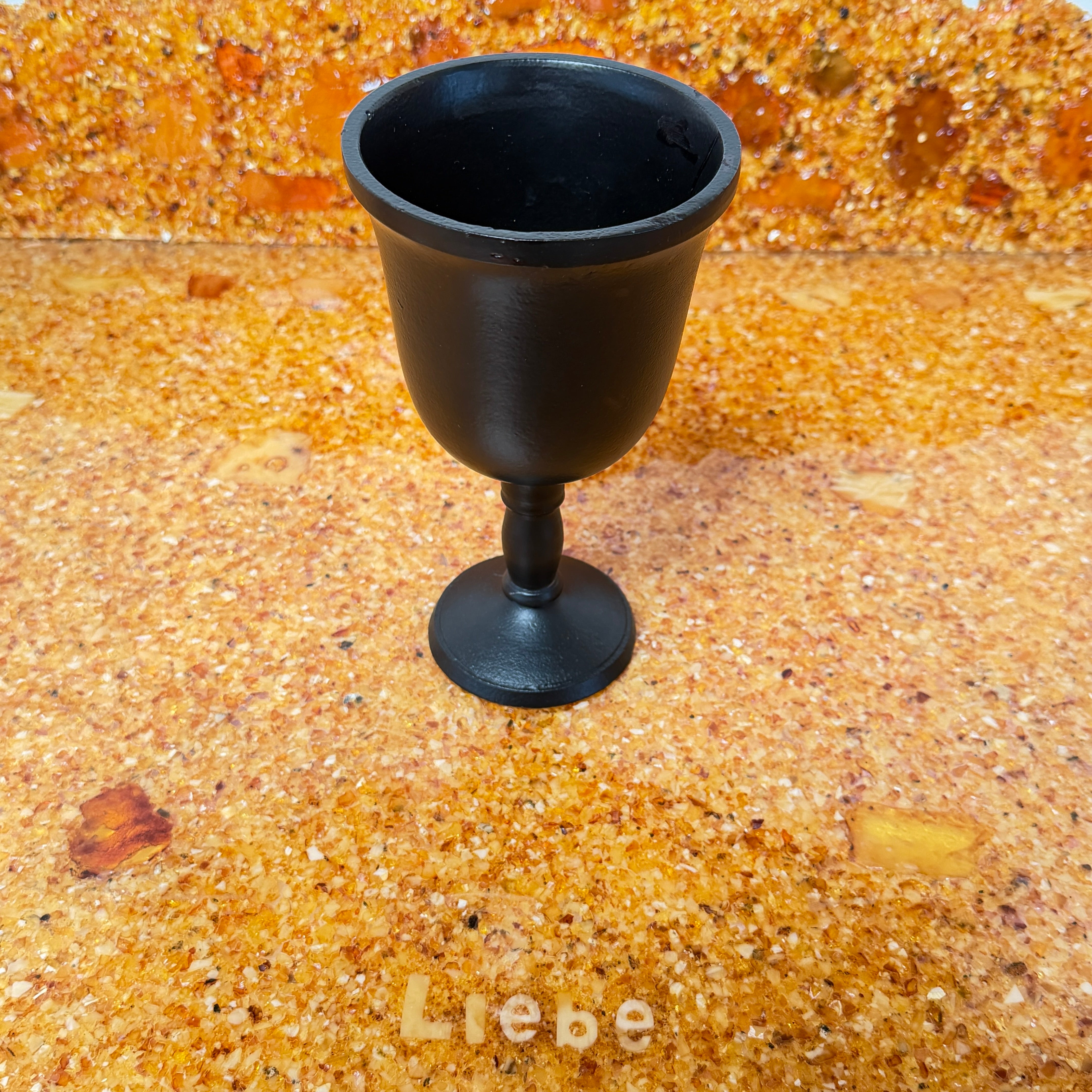 Massiver Eisen-Ritualkelch „Pentagramm“ – 20 cm (1,25 kg schwere Qualität)