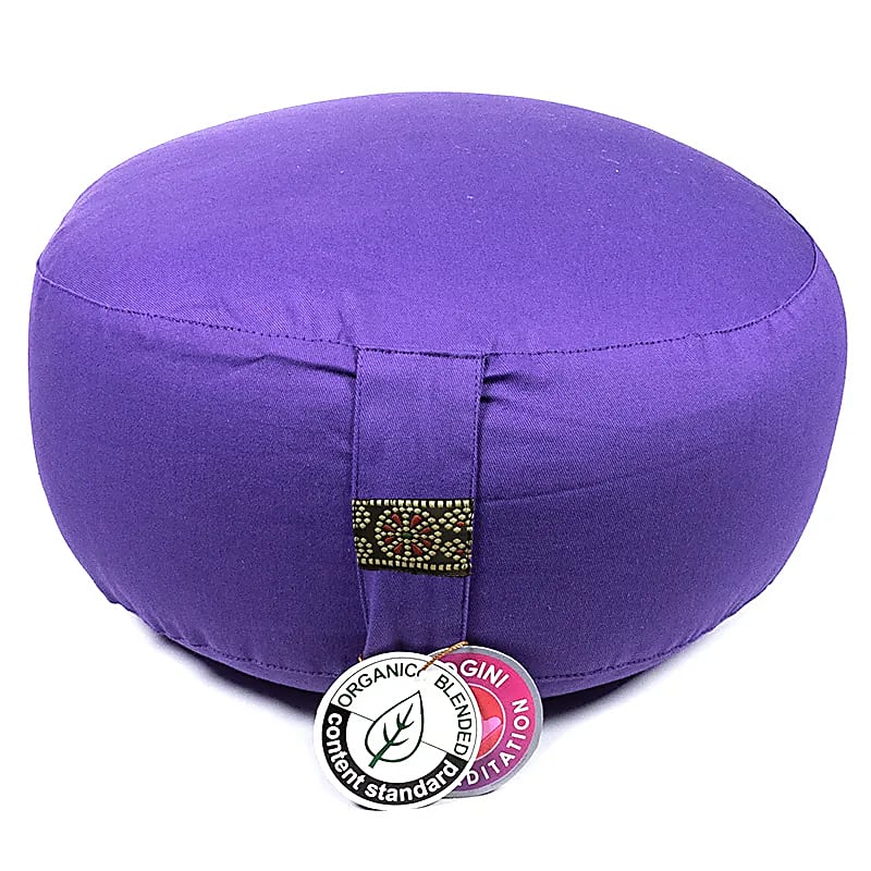 Meditationskissen Violett – Bio-Baumwolle (OCS 100) - ca. 33 × 17 cm | Yogi & Yogini