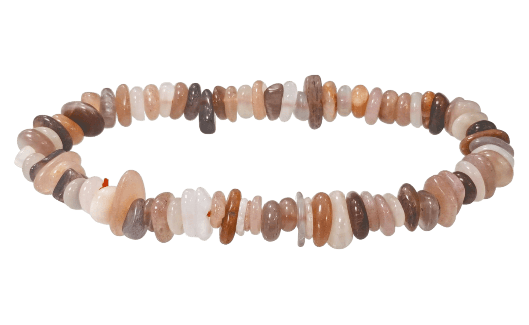 Mehrfarbiges Adular-Mondstein Splitterarmband – Sanfter Schimmer in AA-Qualität (4-8 mm)