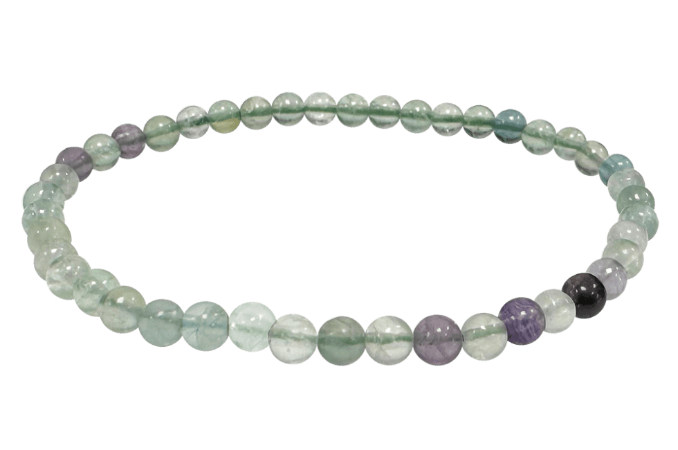 Mehrfarbiges Fluorit Armband – Sanftes Mint & Violett (4-5 mm, A-Qualität)
