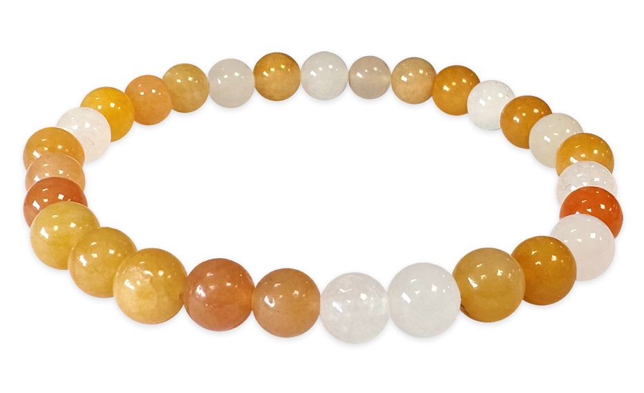 Mehrfarbiges Jade - AB Qualität - Perlenarmband 6 mm