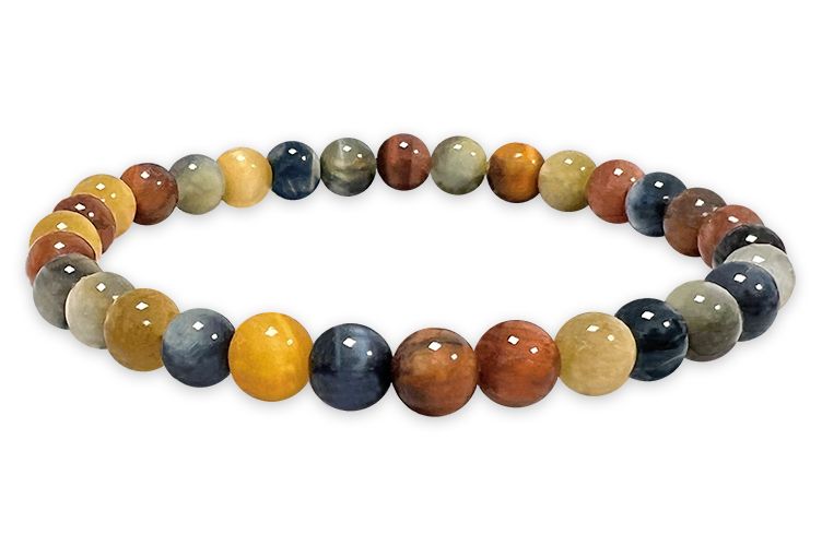 Mehrfarbiges Tigerauge - AAA Qualität - Perlenarmband 6 mm