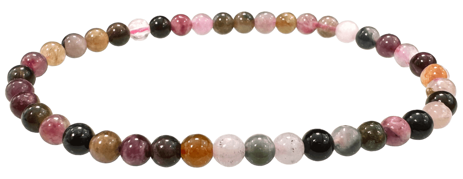 Mehrfarbiges Turmalin Armband – Facettenreiche Erdtöne aus Brasilien (4 mm, A-Qualität)
