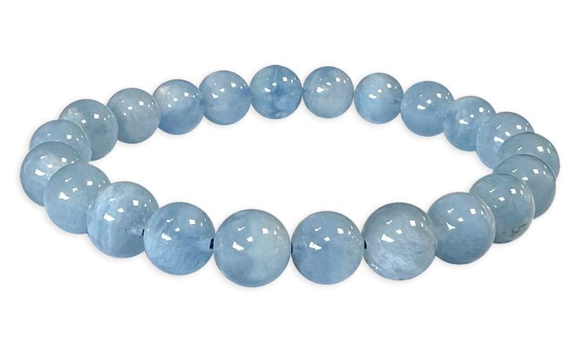 Mosambik Aquamarin Armband – Tiefblaue Eleganz in A+ Qualität (8 mm)