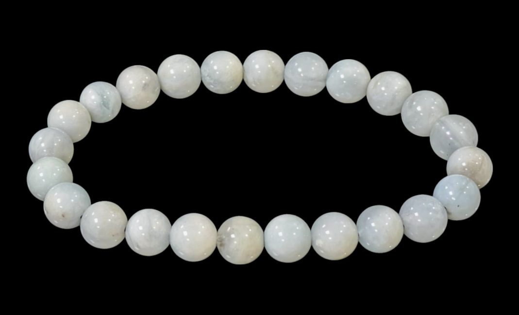 Namibia Aquamarin Armband – Sanfte Meeresfarben (8-9 mm)