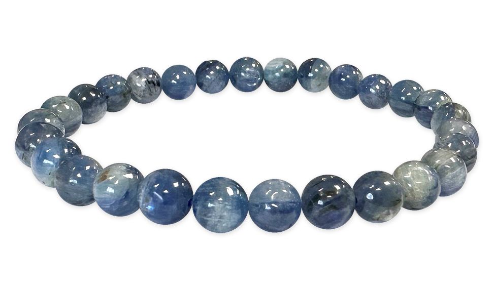 Natürlich blauer Kyanite - A Qualität - Perlenarmband 6-7 mm