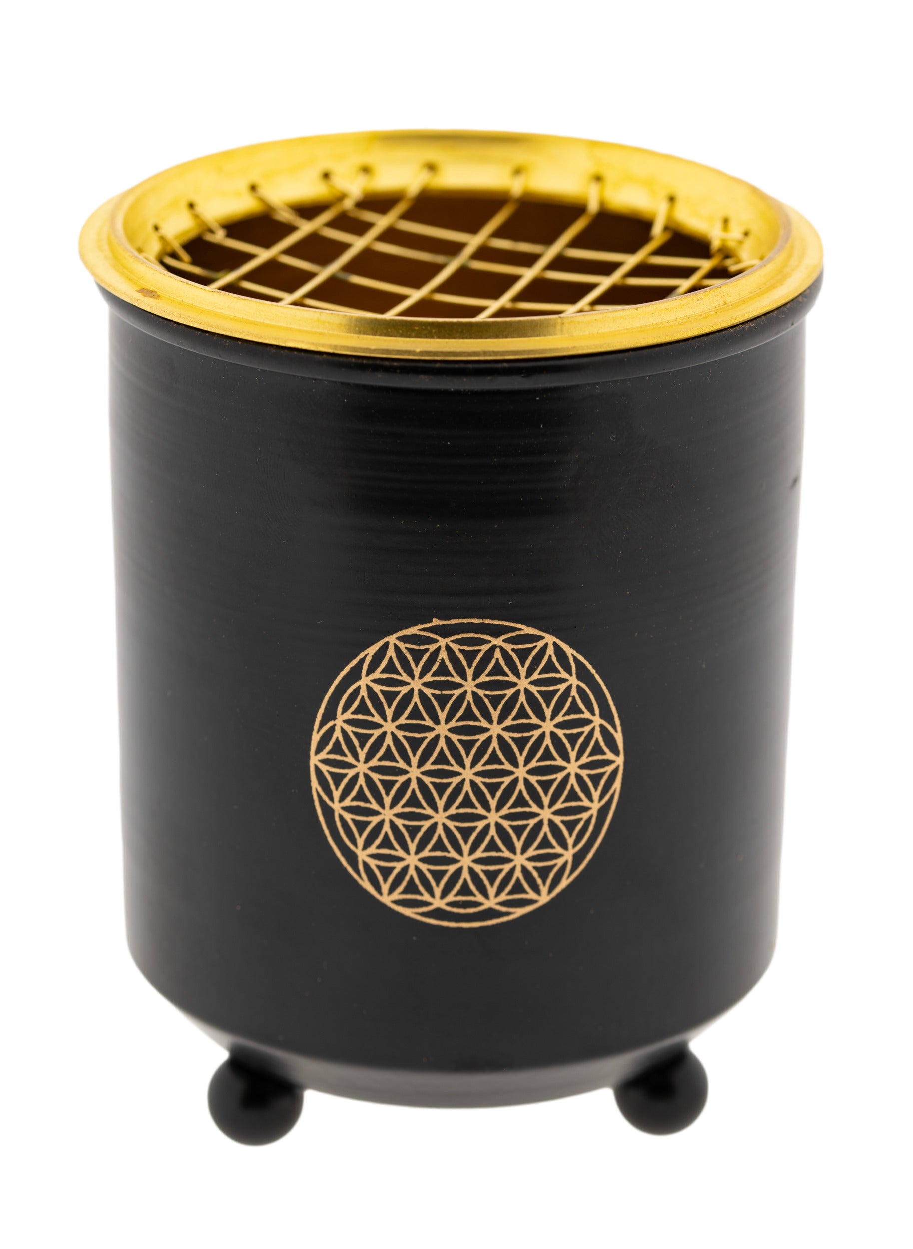 Netzgefäß Mondana – groß – mit Blume des Lebens – H: 11 cm Ø: 8,5 cm