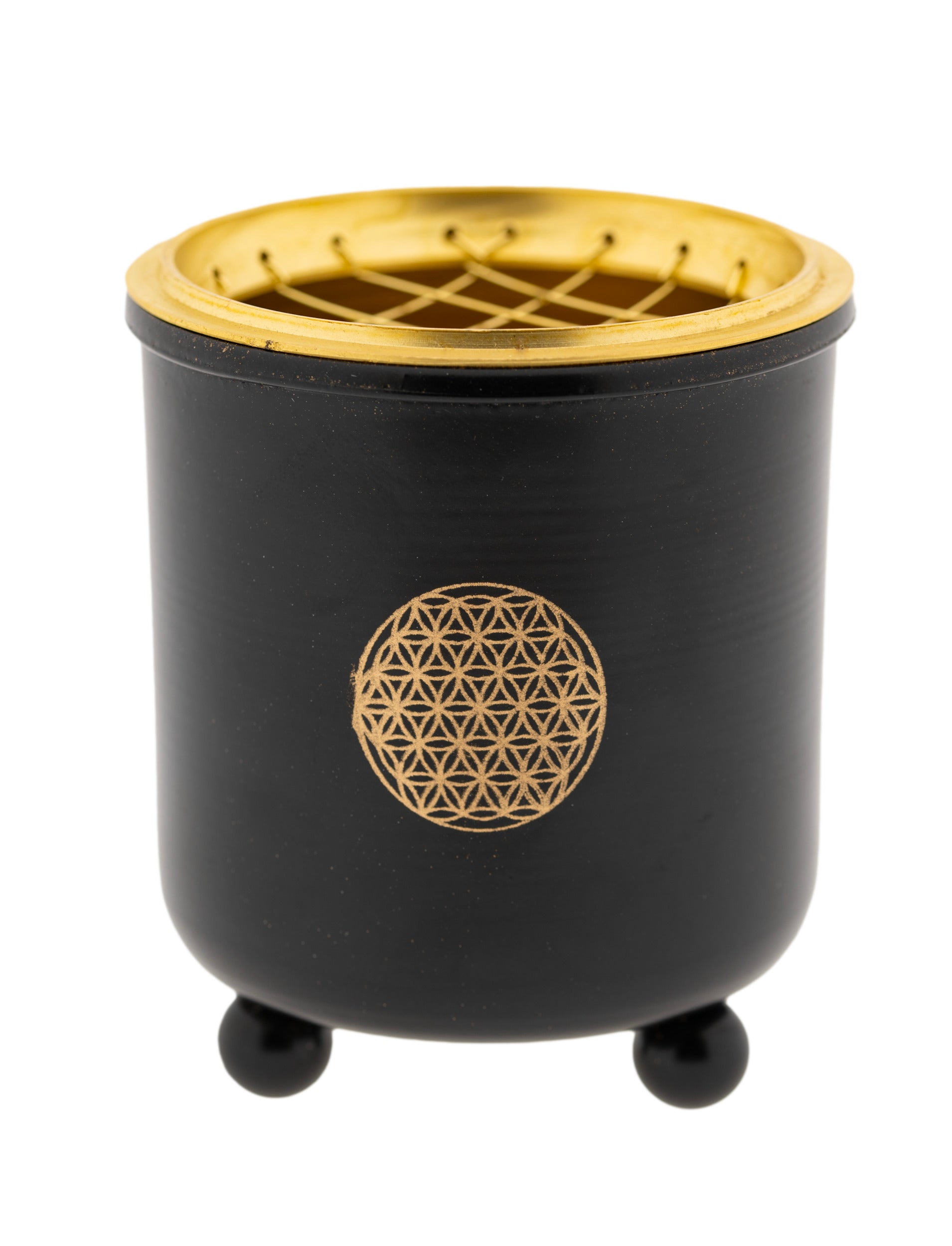 Netzgefäß Mondana – mittel – mit Blume des Lebens – H: 8,5 cm, Ø: 7,5 cm