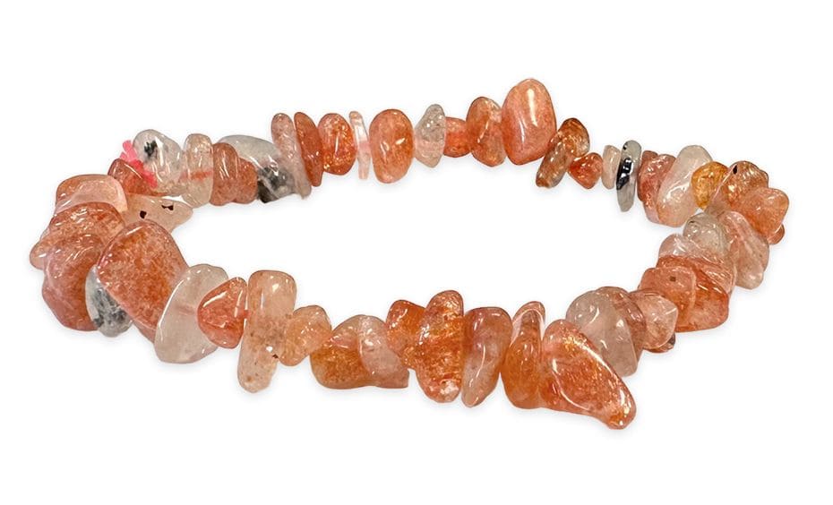 Norwegisches Sonnenstein Splitterarmband – Funkelndes Licht in AA-Qualität (4-8 mm)