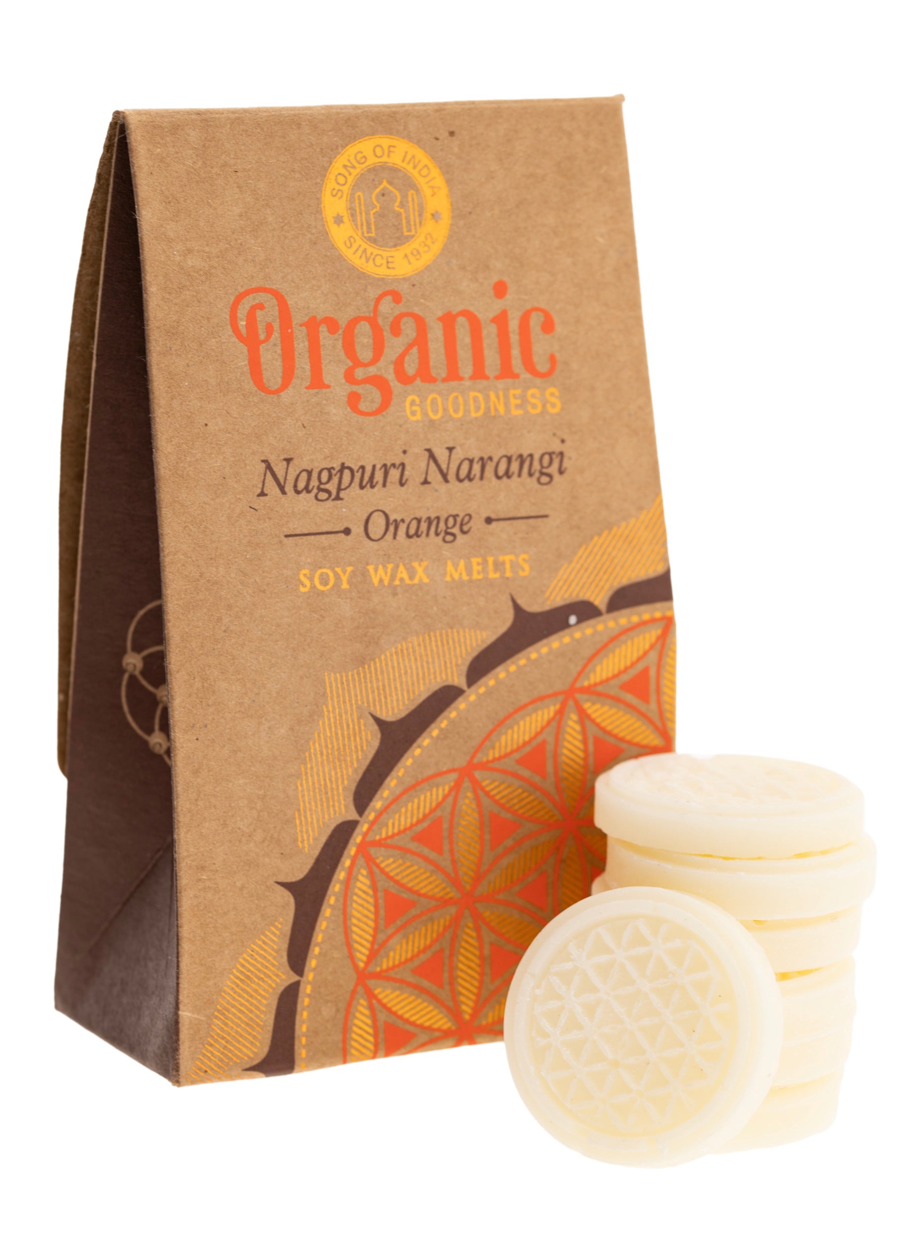 Orangen - Wachstaler - Blume des Lebens - für Aromalampen
