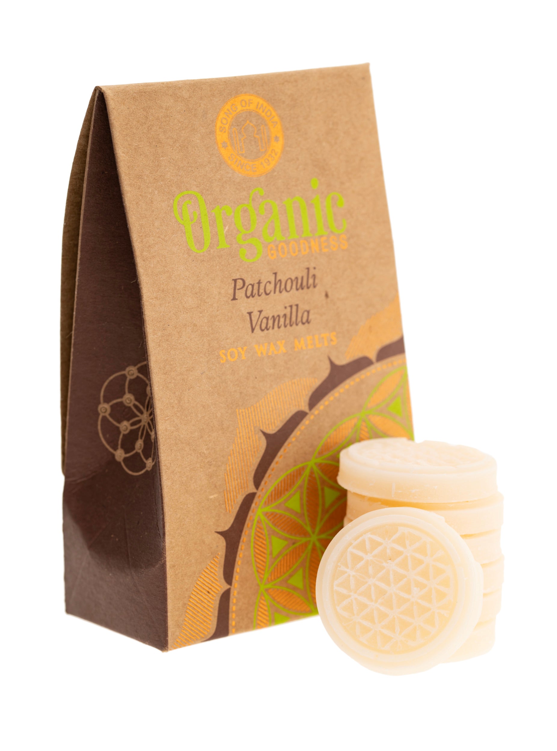 Patchouli & Vanille - Wachstaler - Blume des Lebens - für Aromalampen