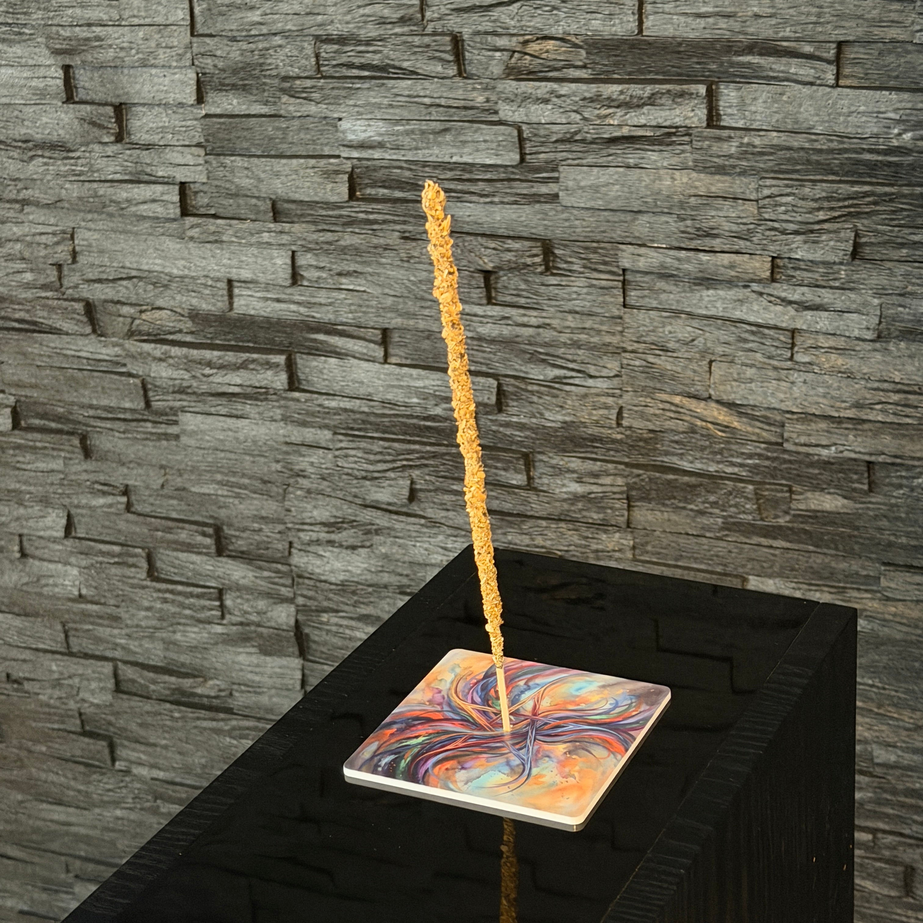 Pentagramm – Motiv 11 | Abstrakter Räucherstäbchenhalter aus Acryl - 10 × 10 cm