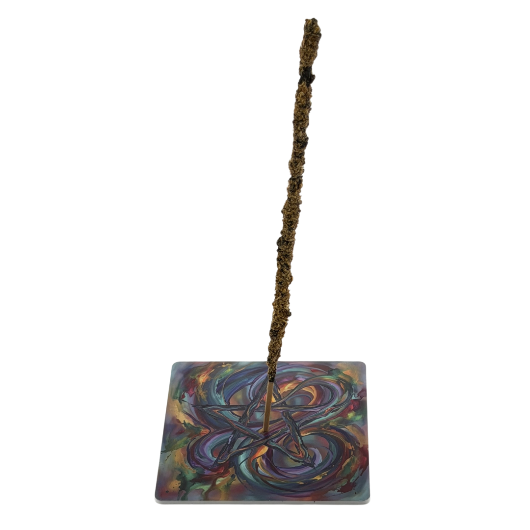 Pentagramm – Motiv 12 | Abstrakter Räucherstäbchenhalter aus Acryl - 10 × 10 cm