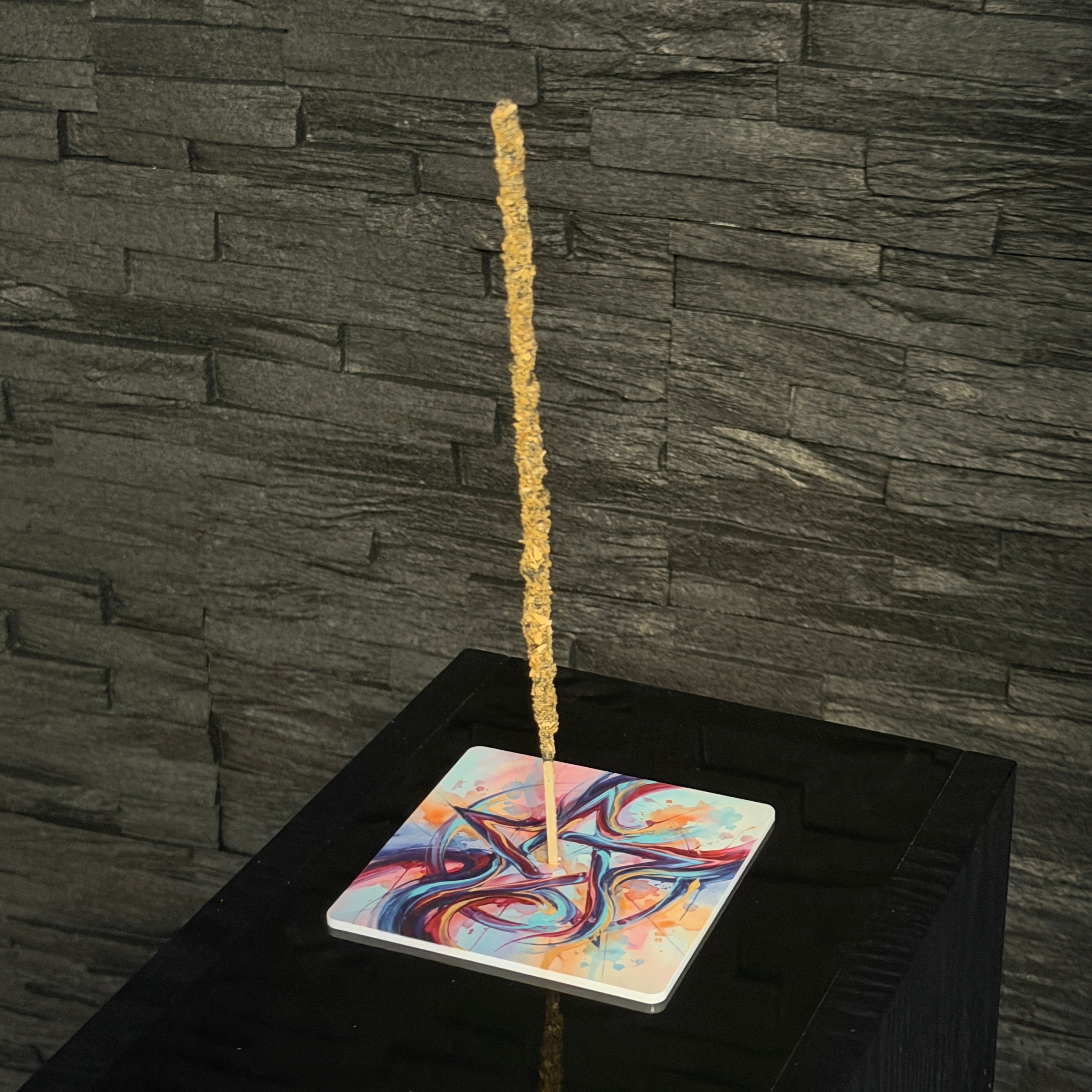 Pentagramm – Motiv 4 | Abstrakter Räucherstäbchenhalter aus Acryl - 10 × 10 cm