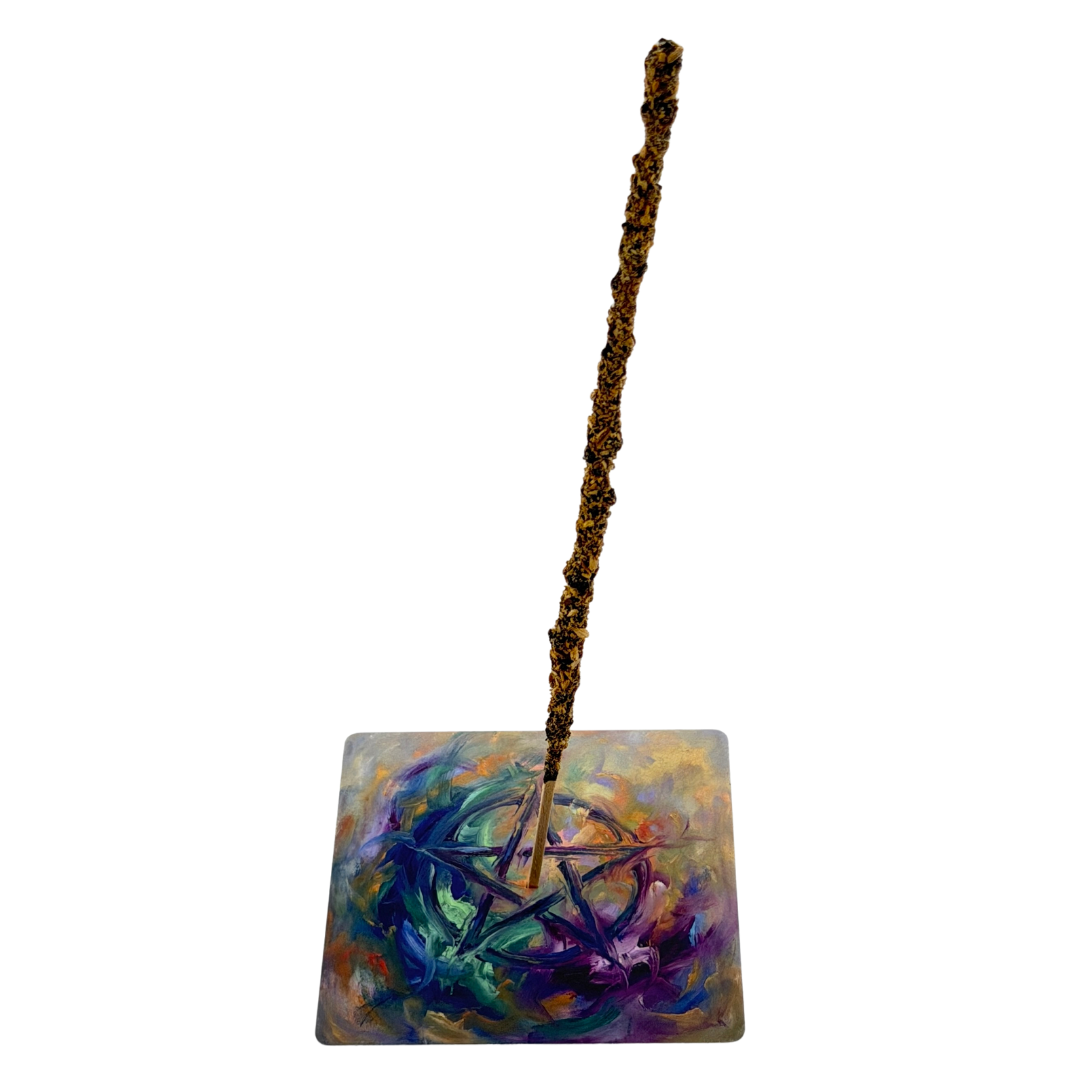 Pentagramm – Motiv 6 | Abstrakter Räucherstäbchenhalter aus Acryl - 10 × 10 cm