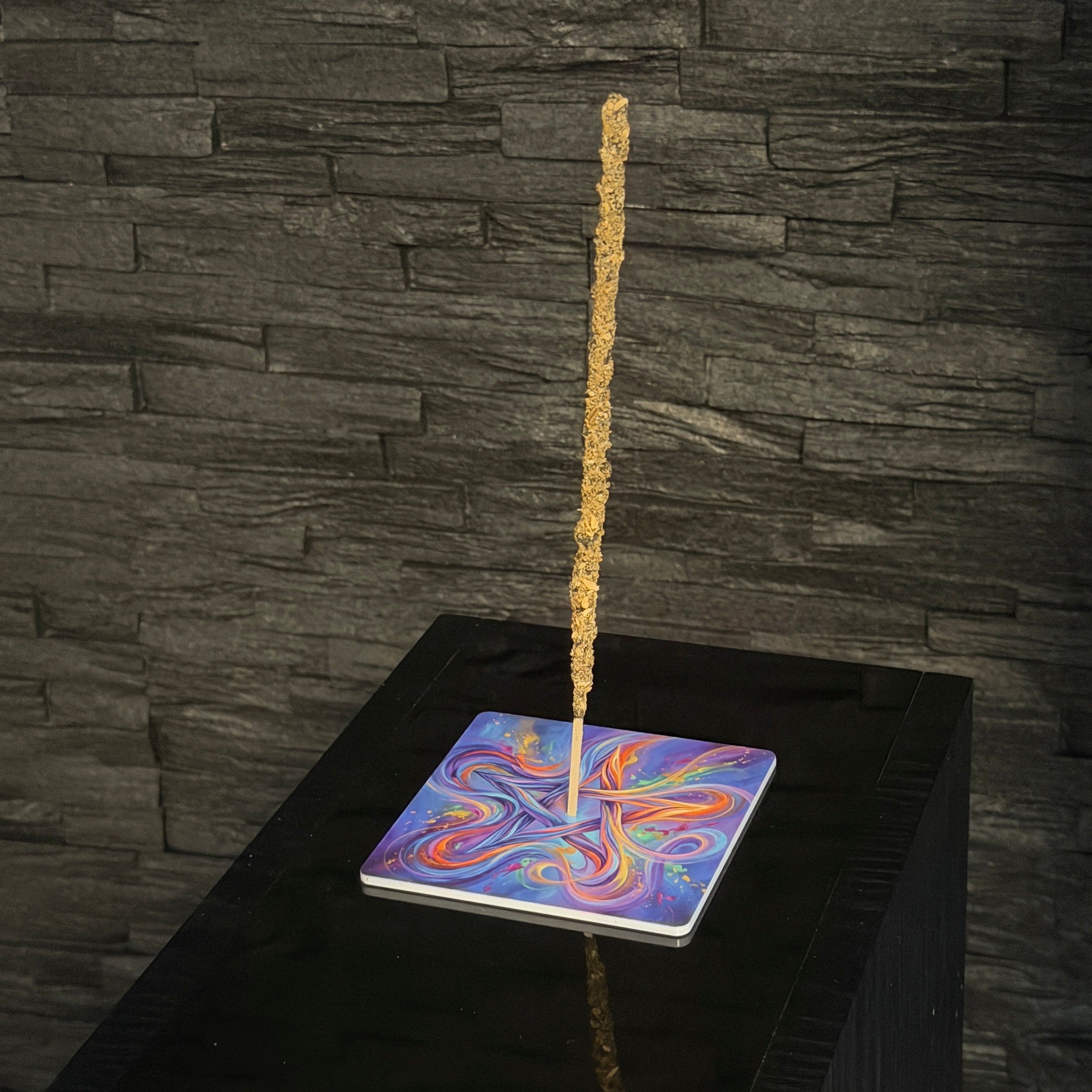 Pentagramm – Motiv 7 | Abstrakter Räucherstäbchenhalter aus Acryl - 10 × 10 cm