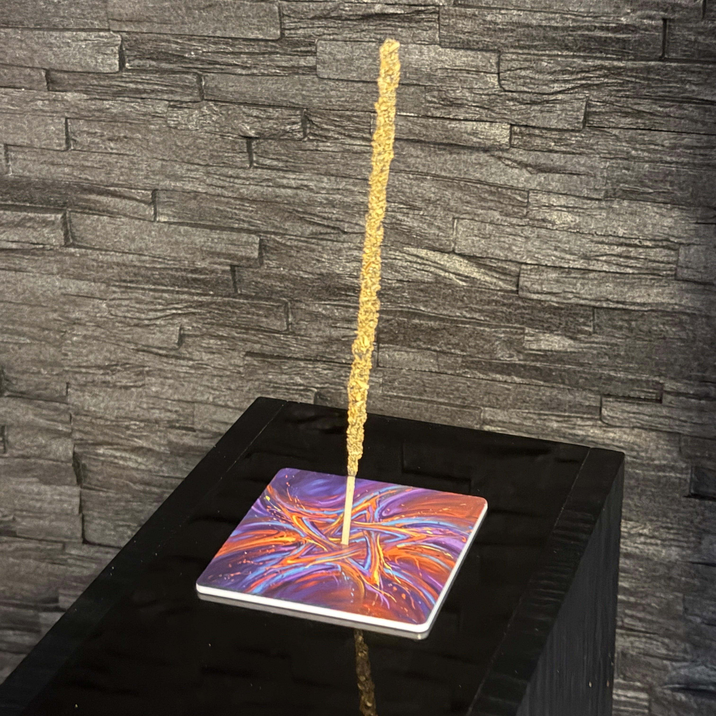 Pentagramm – Motiv 8 | Abstrakter Räucherstäbchenhalter aus Acryl - 10 × 10 cm