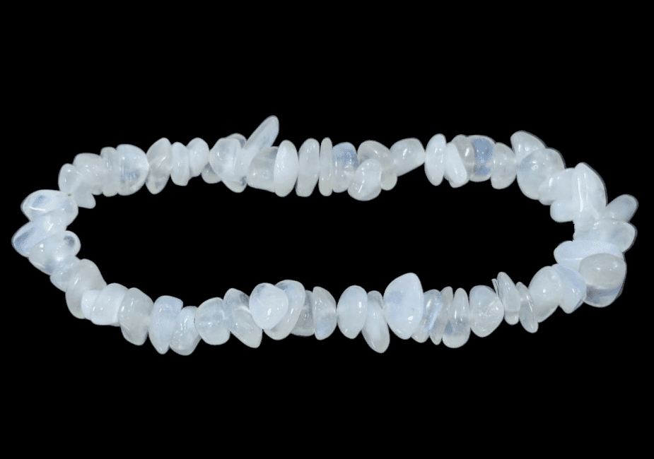 Peristerit (Weißer Mondstein) Splitterarmband – Edler Glanz in AA-Qualität (5-8 mm)