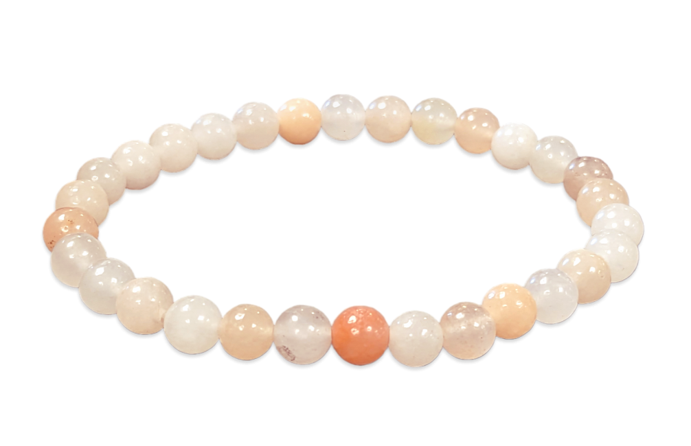 Pfirsich Aventurin - A Qualität - Perlenarmband 6 mm