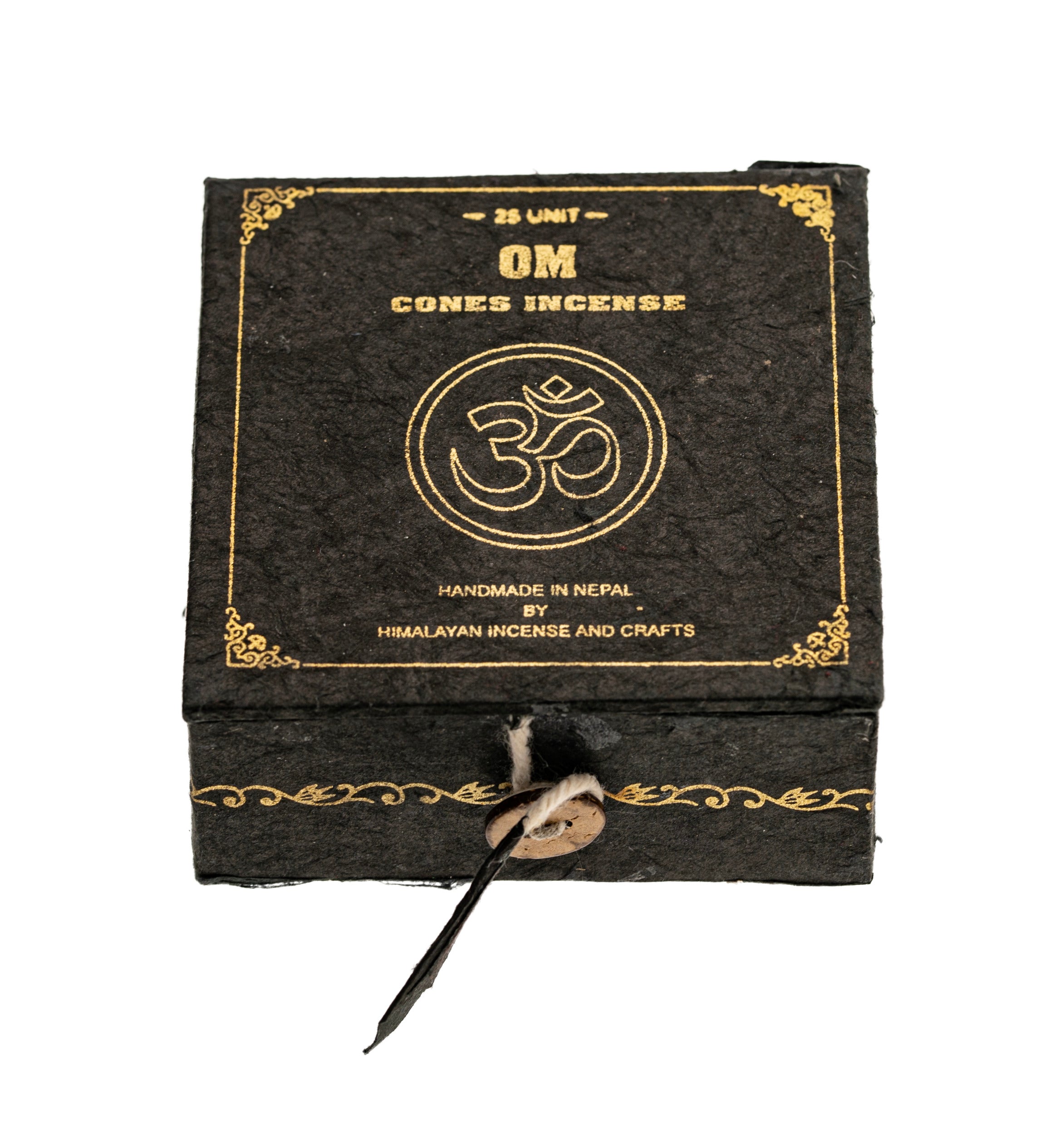Räucherkegel - OM - in schwarzer Box - 25 St.