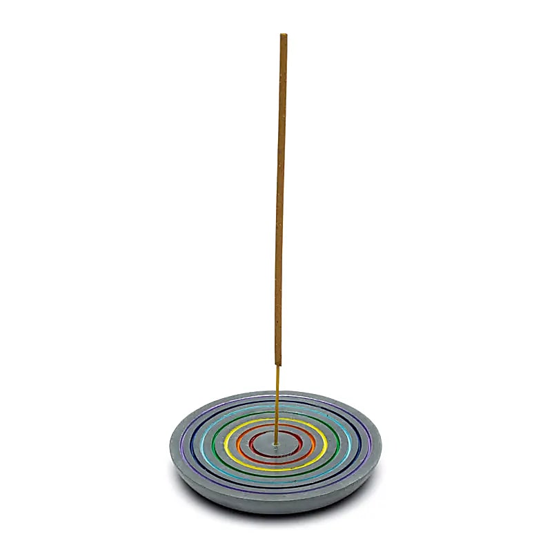 Räucherstäbchenhalter Regenbogen schwarzer Speckstein