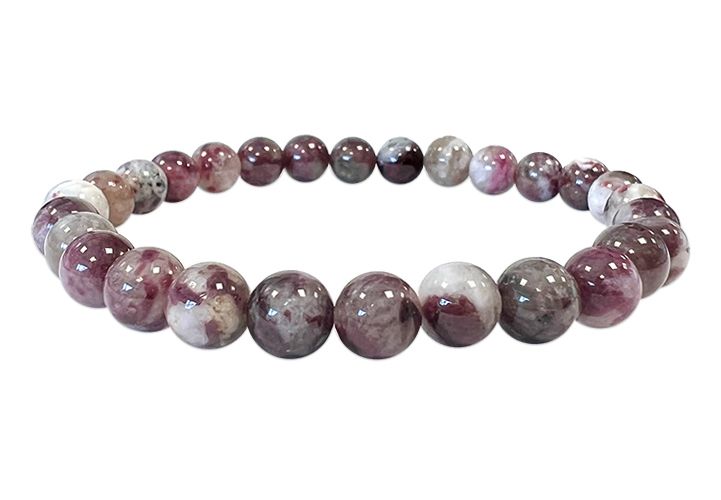 Rosa Turmalin - A Qualität - Perlenarmband 6 mm