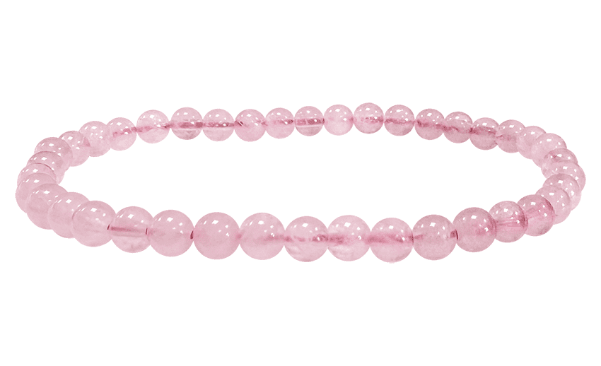 Rosenquarz Armband – Brasilianische Natursteine (4 mm, A-Qualität)