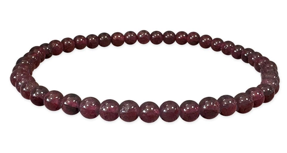 Roter Granat Armband – Natursteine aus Pakistan (4 mm, A-Qualität)
