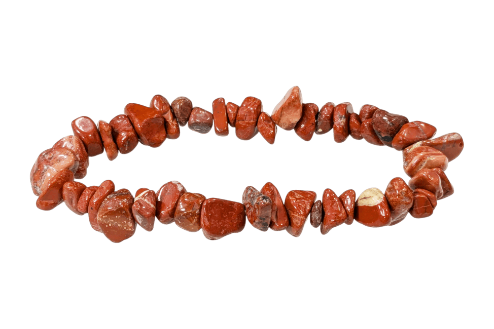 Roter Jaspis Splitterarmband – Erdende Kraft aus Südafrika (4-8 mm)
