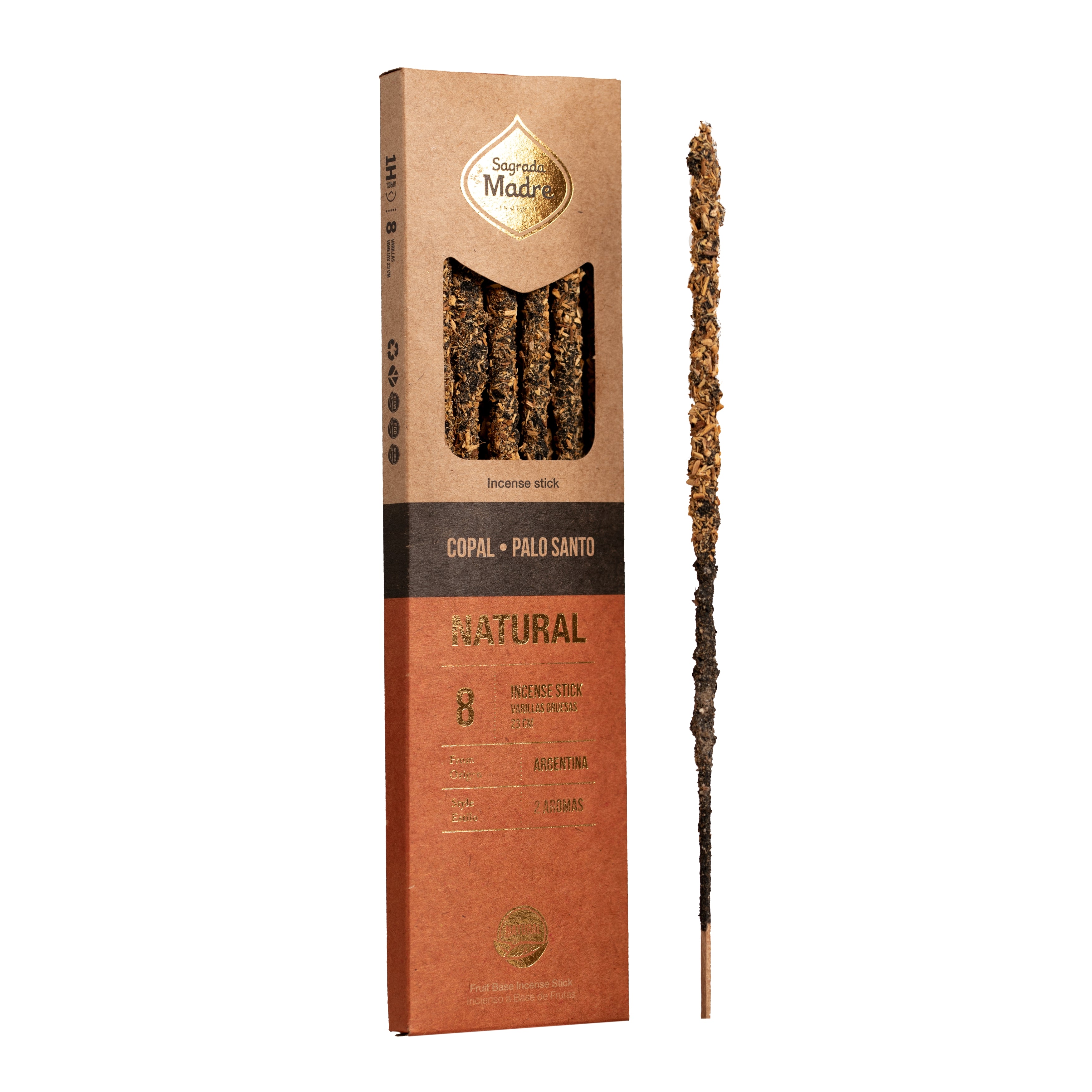 Sagrada Madre - 2 in 1 - geteilte Düfte: Copal & Palo Santo - Räucherstäbchen - 8 Stk.