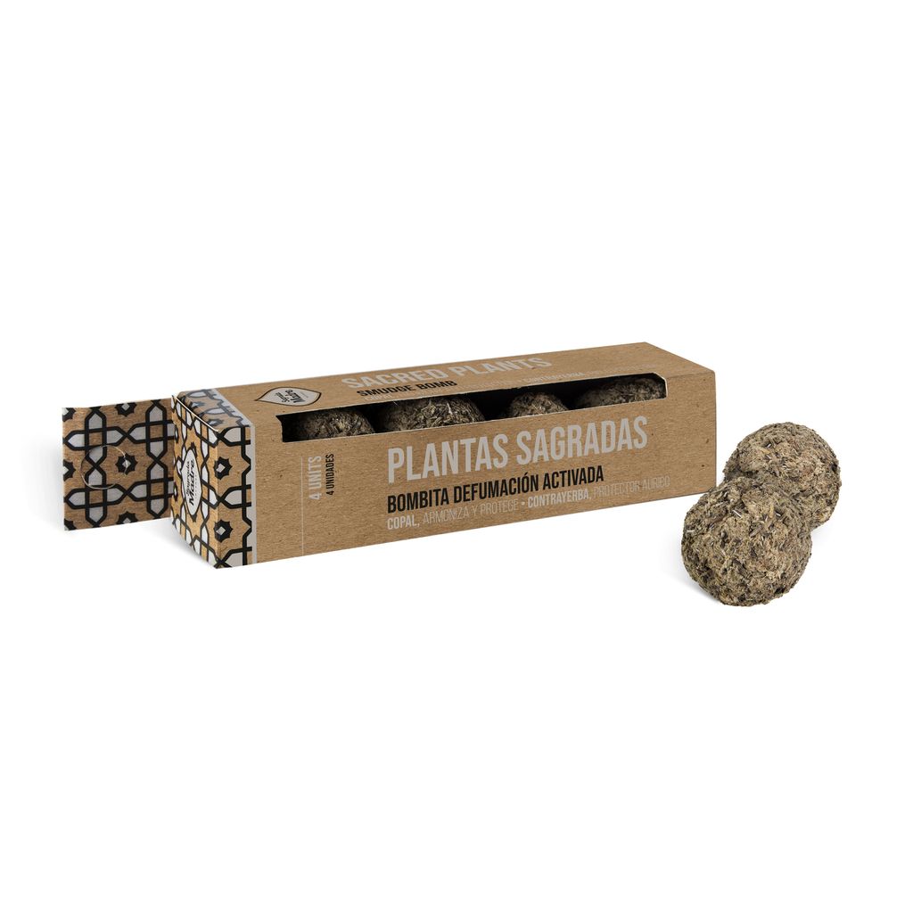 Sagrada Madre - Bombita - 7 Kräuter & Copal - Heilige Pflanzen - Räucherkugeln 4 Stk.