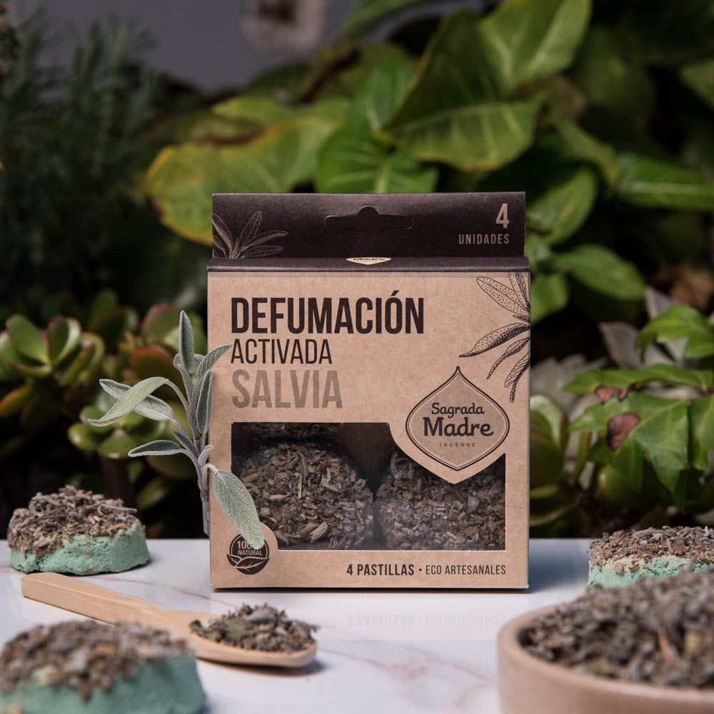 Sagrada Madre - Defumación Activada - Aktiv-Räuchertabletten Weißer Salbei