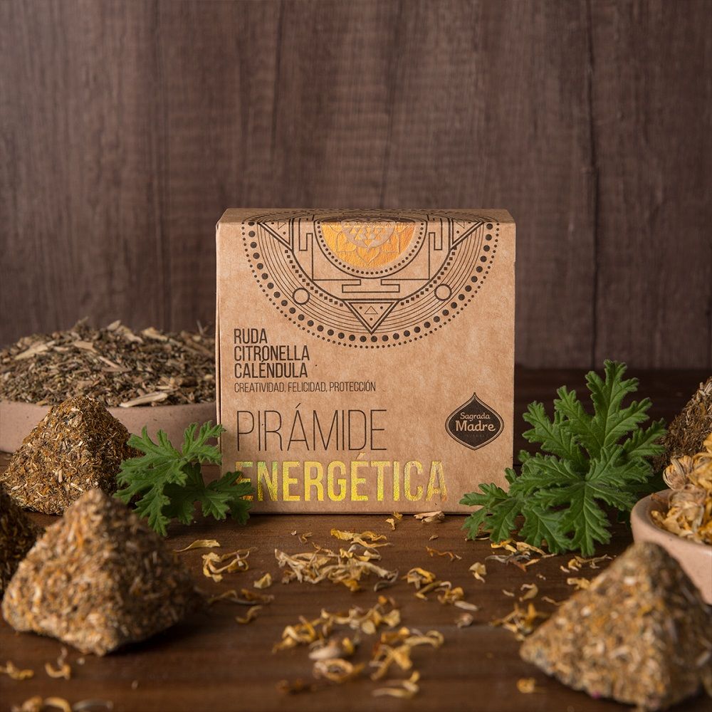 Sagrada Madre - Energética - Räucherpyramiden Citronella, Ringelblume & Ruda