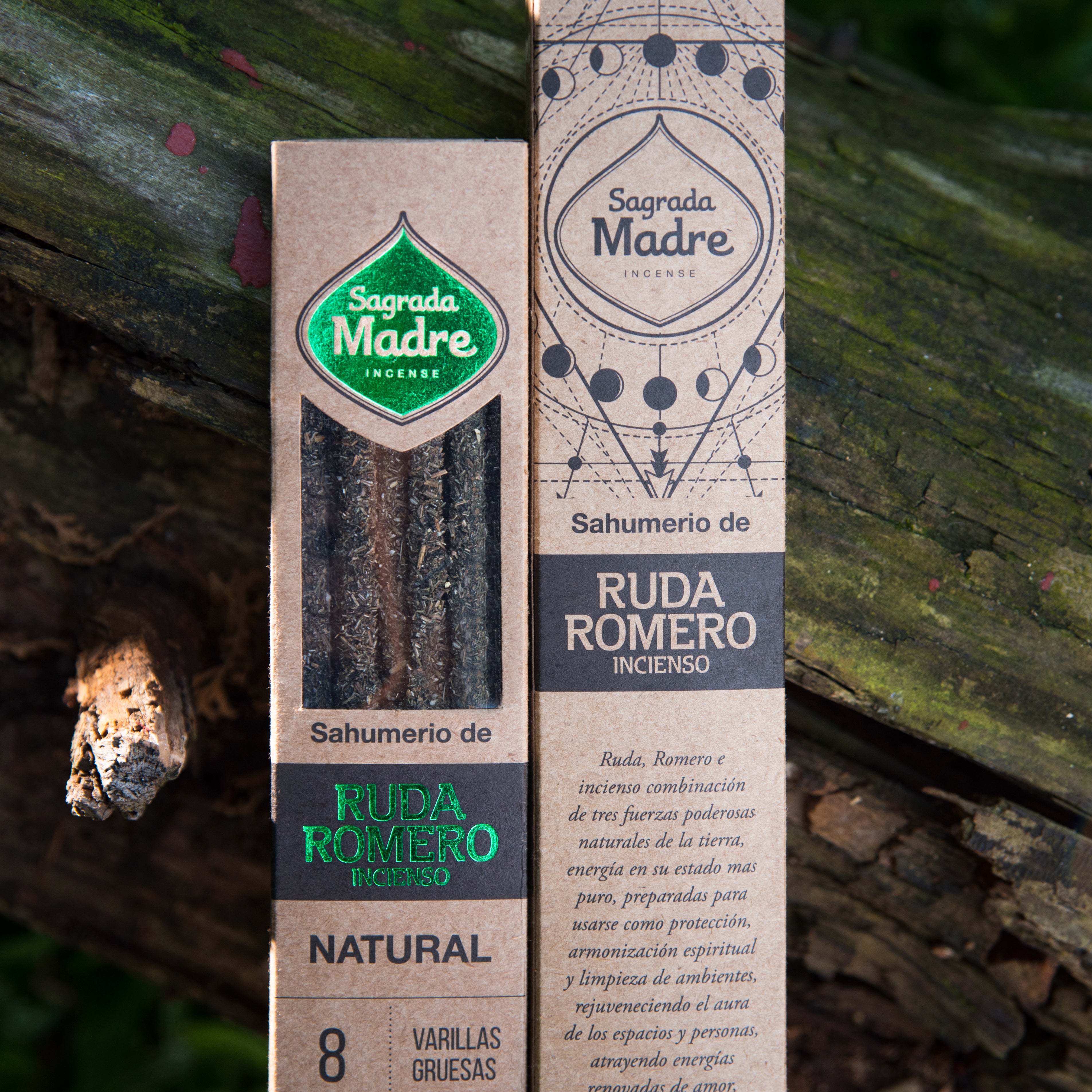 Sagrada Madre - Natural - Raute, Rosmarin & Weihrauch - Räucherstäbchen