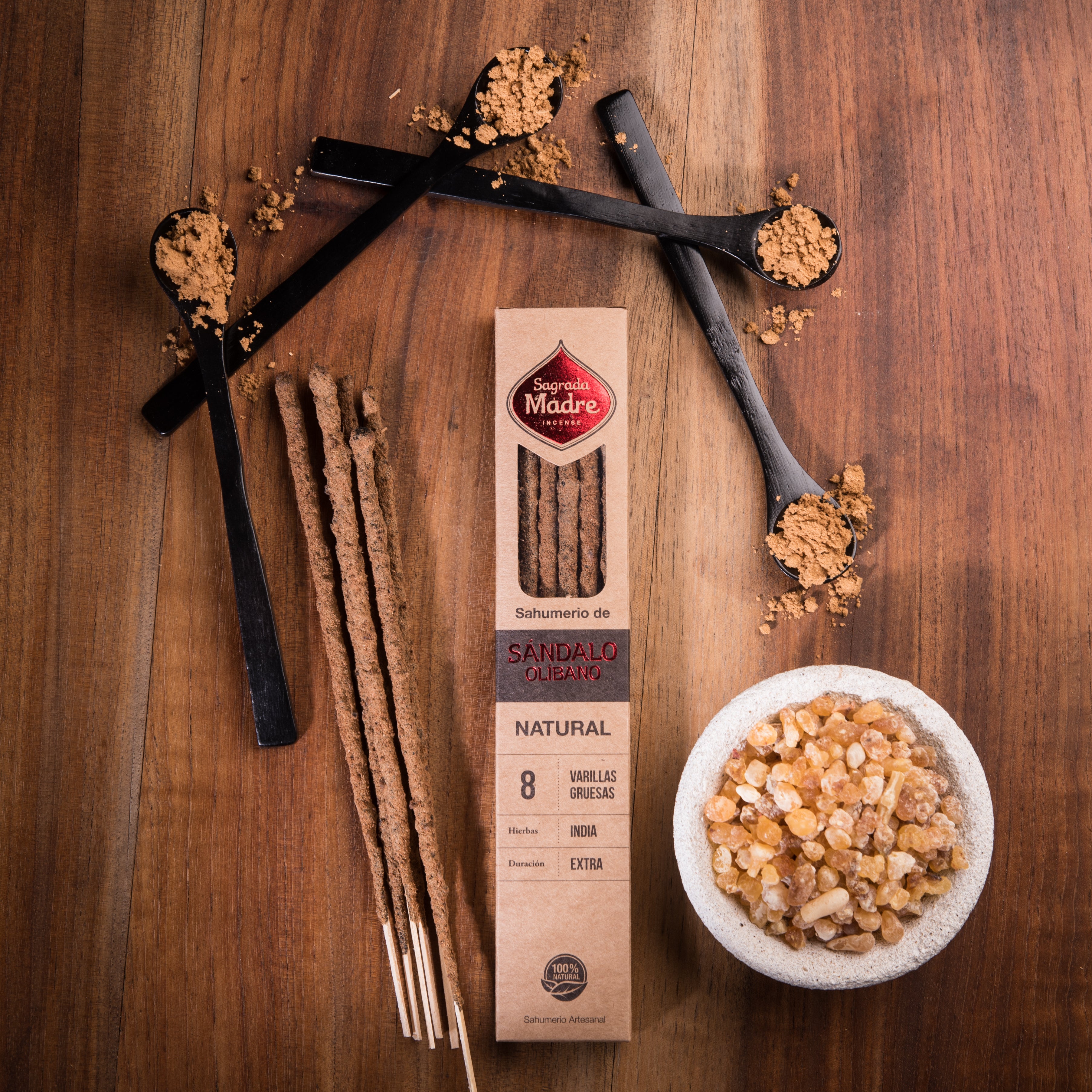 Sagrada Madre - Natural - Sandelholz & Weihrauch - Räucherstäbchen