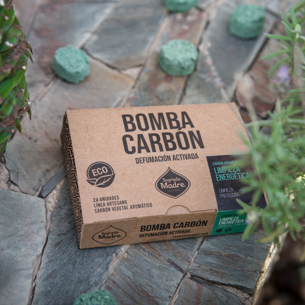 Sagrada Madre – Bomba Carbón - Aktiv-Räucherkohle - Energetische Reinigung - 24 Stk.