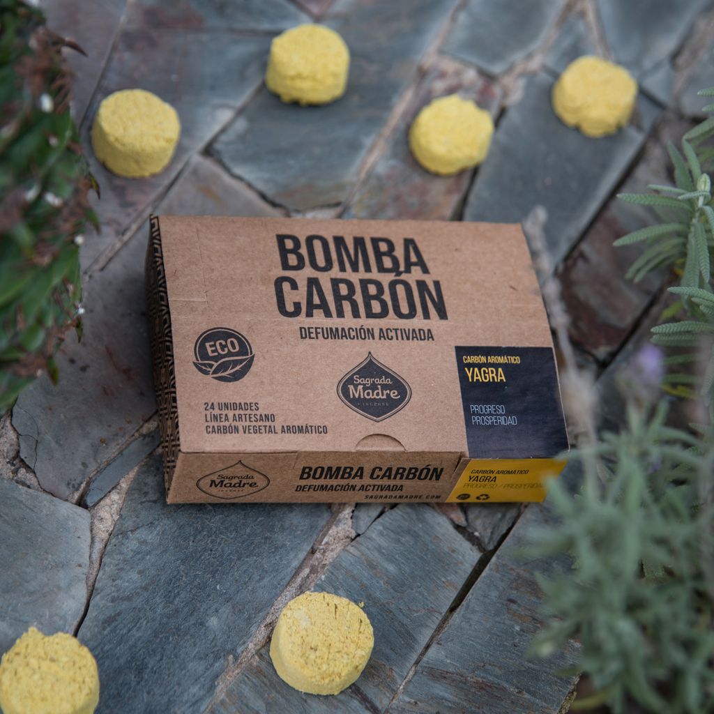 Sagrada Madre – Bomba Carbón - Aktiv-Räucherkohle - Yagra - 24 Stk.