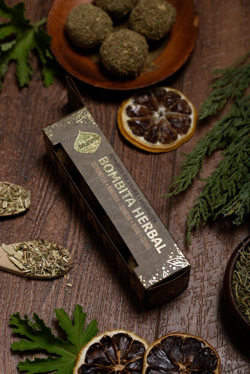 Sagrada Madre – Bombita Herbal - Räucherkugeln - Wiedergeburt - 4 Stk.