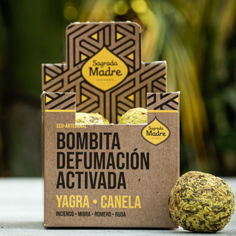 Sagrada Madre – Bombitas - Aktiv Räucherkugeln - Yagra & Zimt – 8 Stk.