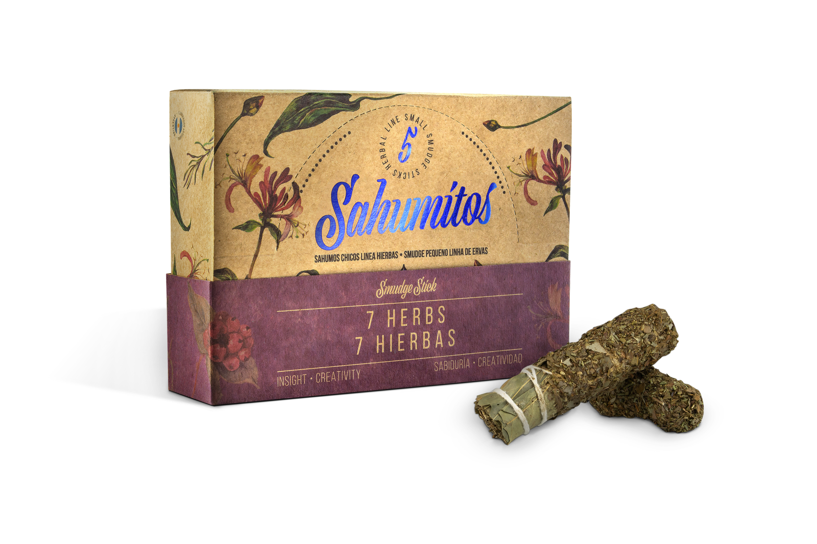 Sagrada Madre – Sahumito - 7 Kräuter (Kreativität • Weisheit) - 5 Stk.