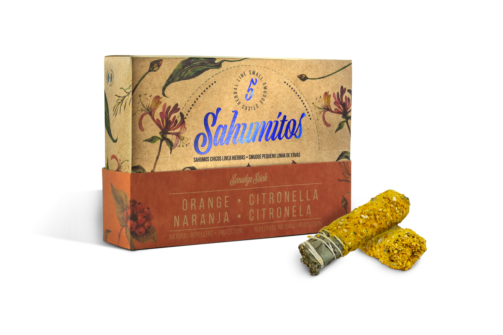 Sagrada Madre – Sahumito - Orange & Citronela (Sommerlich-frisch) - 5 Stk.