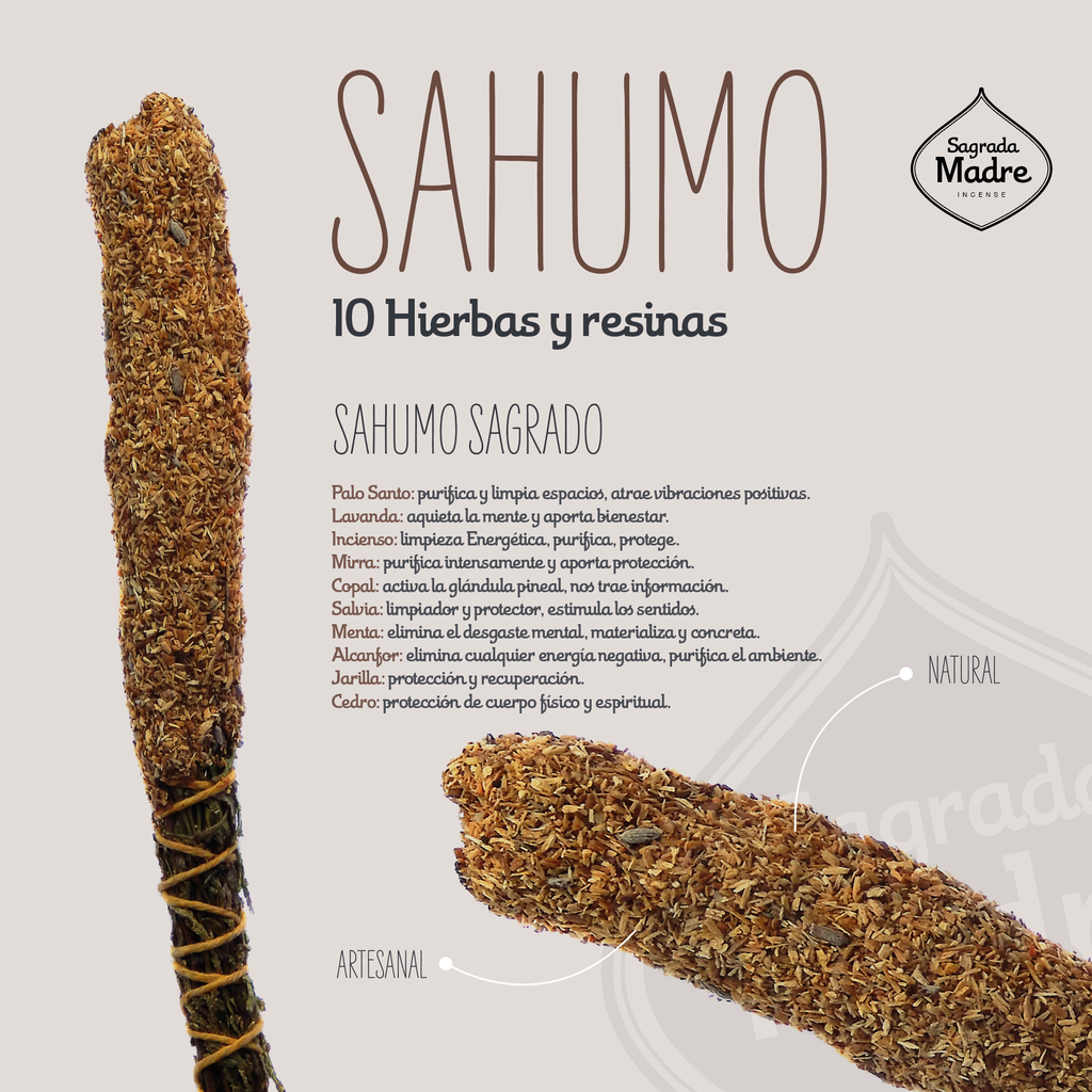 Sagrada Madre – Sahúmo 10 Kräuter (Reinigung & Schutz)