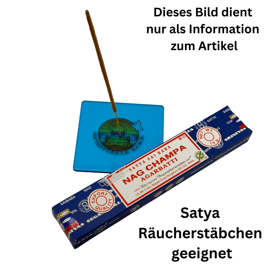 OM – Motiv 10 | Abstrakter Räucherstäbchenhalter aus Acryl - 10 × 10 cm