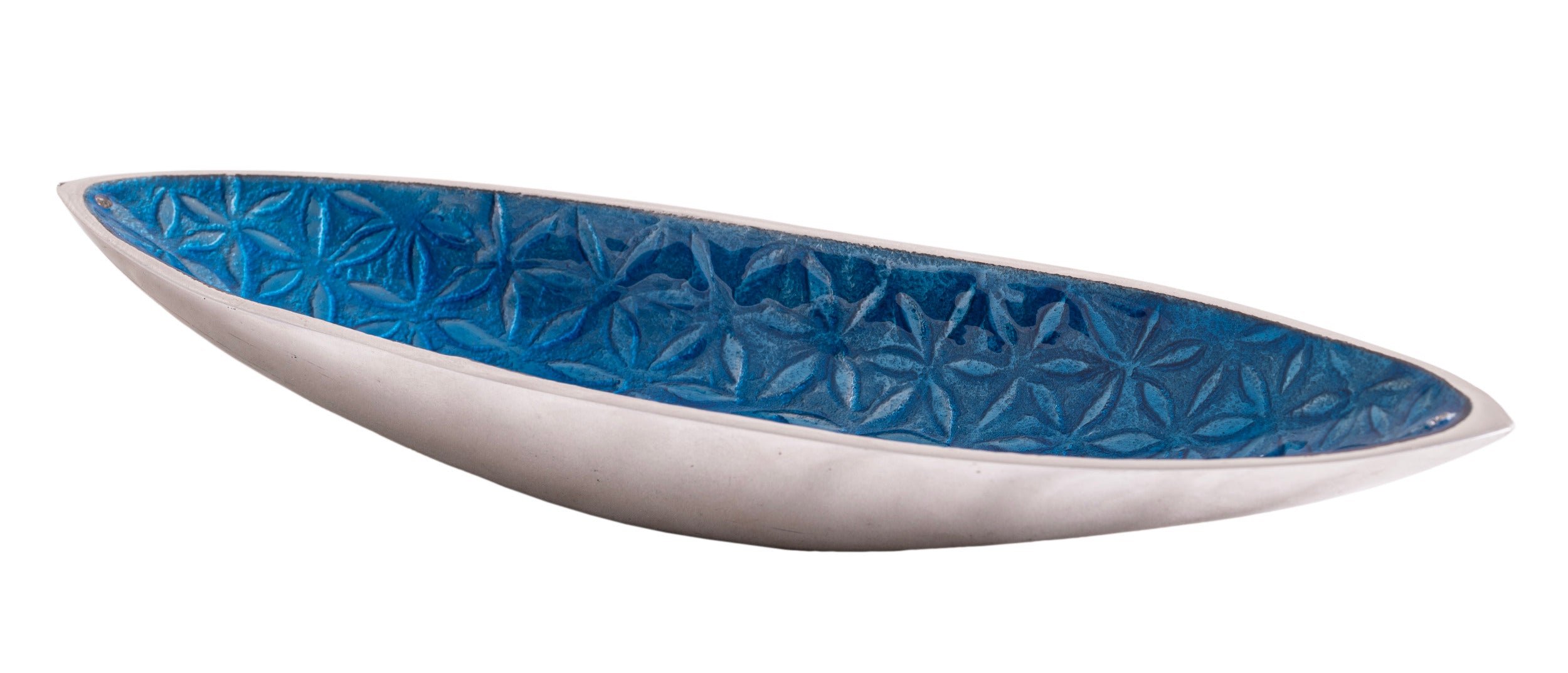 Schiffhalter Blume des Lebens - Aluminium, blau - Räucherstäbchenhalter
