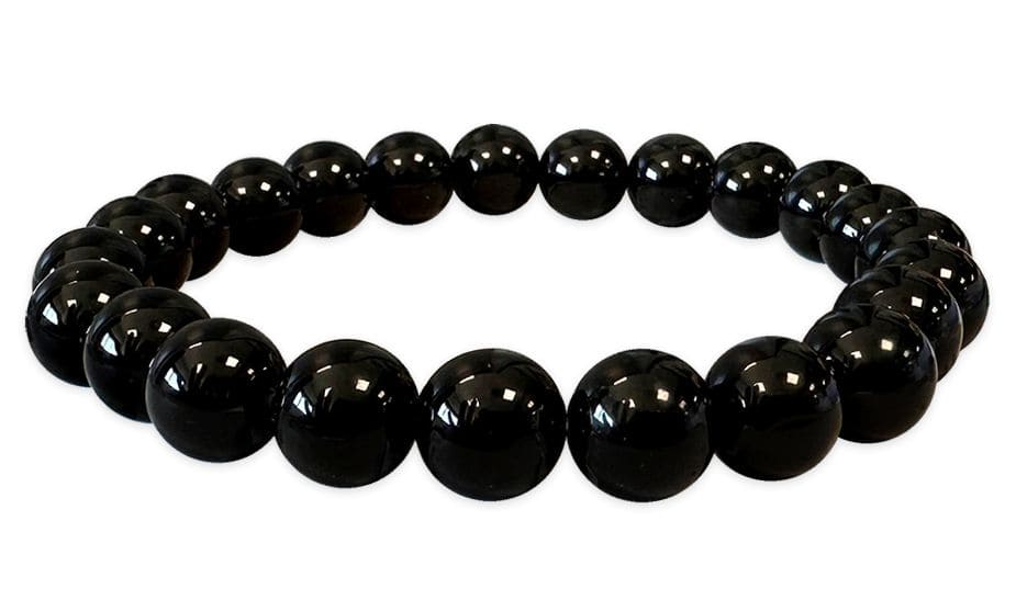 Schwarzer Onyx Armband – Zeitlose Eleganz aus Brasilien in A-Qualität (8 mm)
